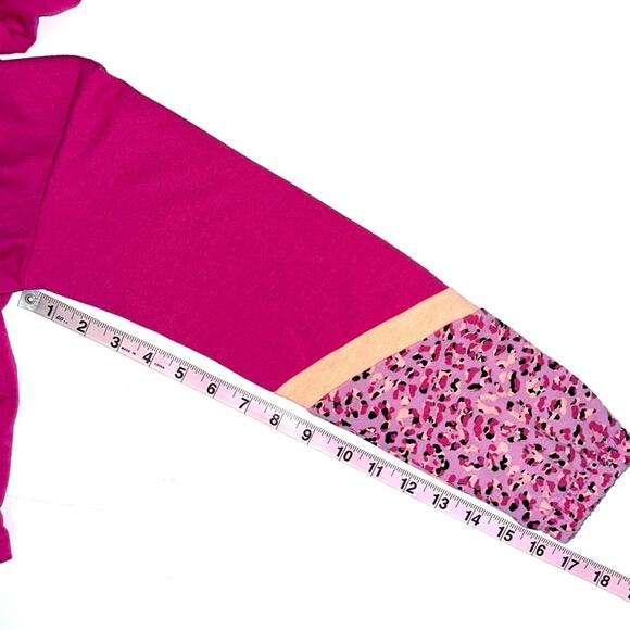 Converse x Clements Twins Girls Pink Color Block Printed Hoodie Size Small - Picture 14 of 14